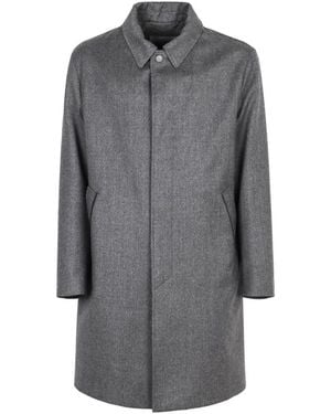 Canali Single-Breasted Coats - Grey