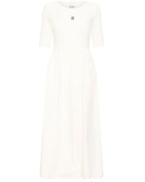 Ichi Midi Dresses - Blanc