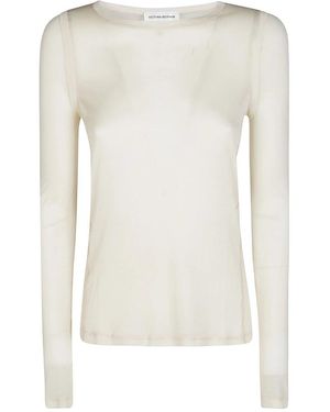 Victoria Beckham Magliette a manica lunga - Bianco