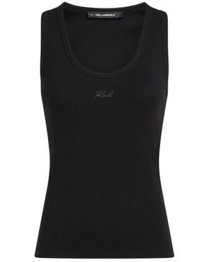 KARL LAGERFELD Sleeveless Tops - Negro