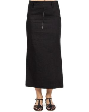 Tela Rokken ,Zwart ,Zwarte Jersey Crepe Pencil Rok
