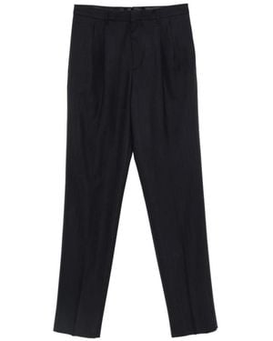 Lardini Broeken ,Blauw ,Wol Pantaloni Sartoriali Plissettati - Zwart