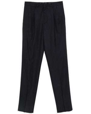 Lardini Broeken ,Blauw ,Wol Pantaloni Sartoriali Plissettati - Zwart
