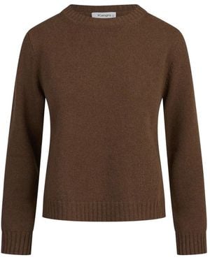 Kangra Rundhals-Strickware - Braun