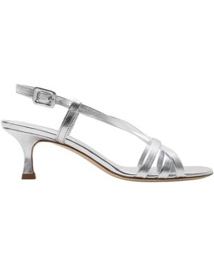 Parallèle Schoenen ,Grijs ,Leer Lena Sandaal - Wit