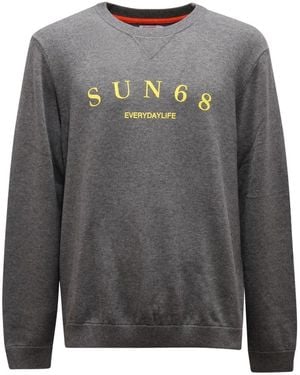 Sun 68 Round-Neck Knitwear - Grey