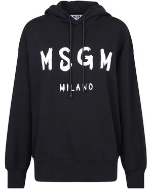 MSGM Hoodies & Sweatvesten ,Zwart ,Katoen Mdm 515 Hoodie - Blauw