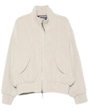 Jacquemus Jassen ,Wol Le Bomber Losange - Naturel