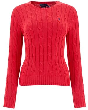 Polo Ralph Lauren Roter Cable-Knit Pullover Ss25