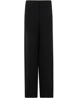 Giorgio Armani Zijden Rechte Broek - Zwart