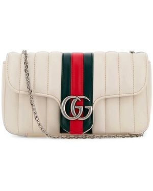 Gucci Jetset Gg Marmont Mini-Umhängetasche - Weiß
