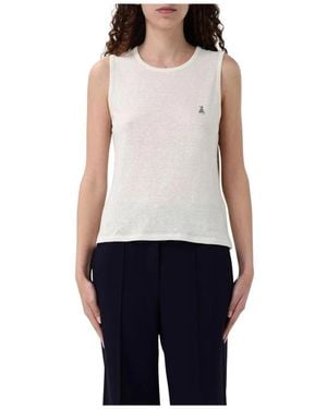 Patrizia Pepe Gestricktes Tanktop Mit Dezenter Verzierung - Blau