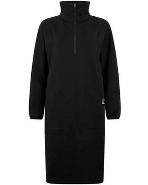 Herno Kleedjes ,Zwart ,Jurk Met Rits En Lange Mouwen