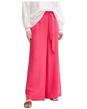GAUDI Broeken ,Roze ,Leer Tie-Waist Wide Broeken