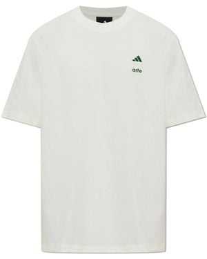 adidas Fitness ,Katoen Arte Antwerp Grafisch T-Shirt - Wit