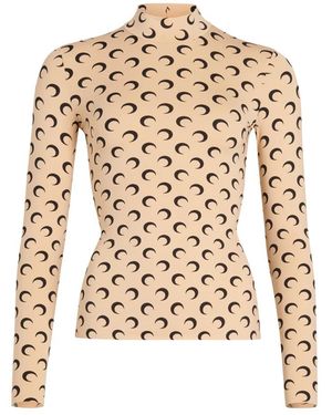 Marine Serre Long Sleeve Tops - Brown