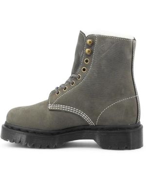 Dr. Martens Schoenen ,Grijs ,Leer Lace-Up Boots