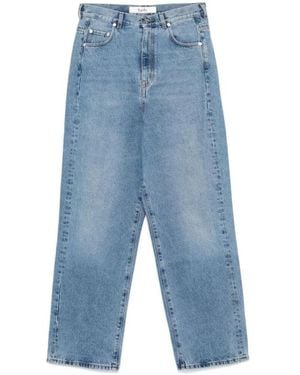 Séfr Blauwe Denim High-Waisted Wide Leg Jeans