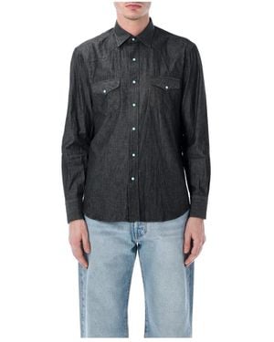Salvatore Piccolo Denim Shirts - Black