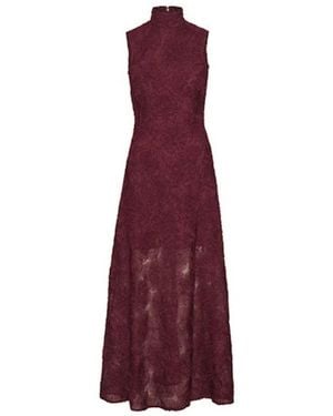 ROTATE BIRGER CHRISTENSEN Rotes Blumen Mesh Maxi Kleid - Lila