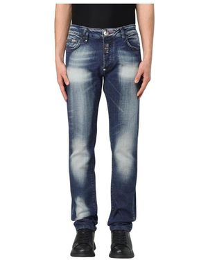 Philipp Plein Slim-Fit Jeans - Blauw