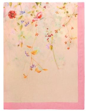 Roberto Cavalli Accessoires ,Veelkleurig ,Kasjmier Miami Flowers Print Sjaal Van Modal En Kasjmier - Roze
