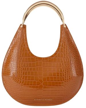 Elisabetta Franchi Krokoprint Handtas - Bruin