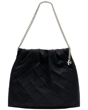 Tory Burch Fleming Nylon Hobo Bag - Schwarz