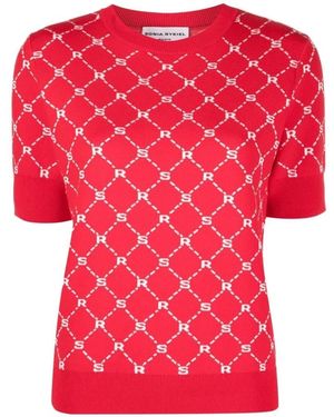 Sonia Rykiel Truien & Vesten ,Rood ,Katoen Rode Casual Katoenen Trui