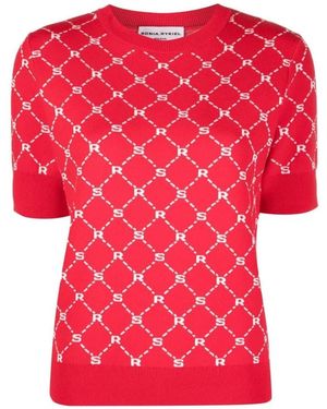 Sonia Rykiel Truien & Vesten ,Rood ,Katoen Rode Casual Katoenen Trui