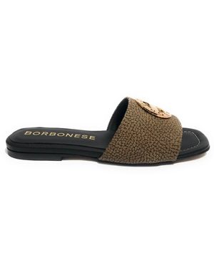 Borbonese Leder slip-on sandalen - Braun