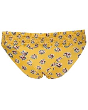 Tory Burch Badmode ,Geel ,Nylon Bloemenprint Hipster Bikini Onderkant