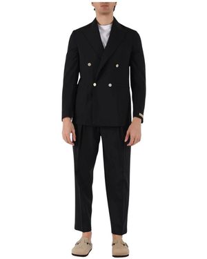 BRIGLIA Double Breasted Suits - Black