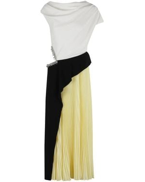 Jonathan Simkhai Mehrfarbige Midi-Kleid Mit Strass-Detail - Weiß