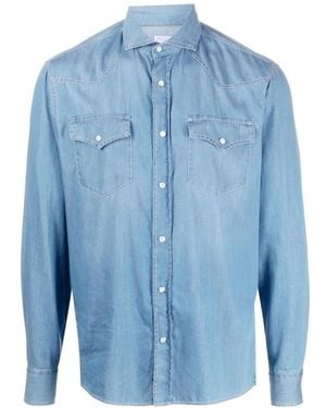 Brunello Cucinelli Denim Shirts - Blue