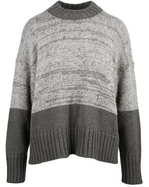 Alpha Studio Round-Neck Knitwear - Gris