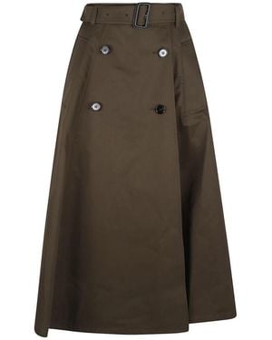 Burberry Midi Skirts - Brown