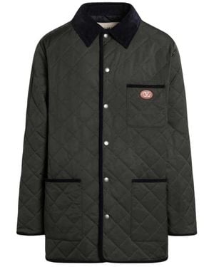 Valentino Garavani Single-Breasted Coats - Black