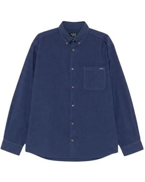 A.P.C. Casual Shirts - Blu