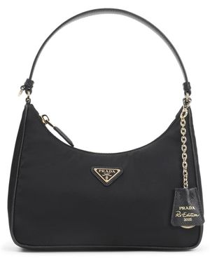 Prada Tassen ,Zwart ,Leer Re-Edition 2005 Mini Bag