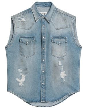 MM6 by Maison Martin Margiela Vests - Bleu