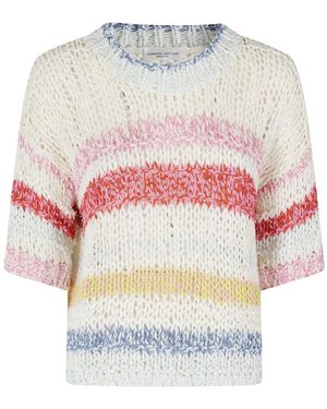 Roberto Collina Girocollo Mc Riga Multi - Rood