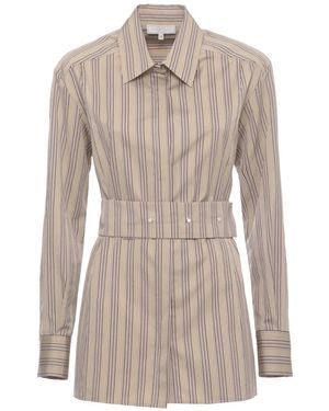 Antonelli Overhemden ,Katoen Cotton And Silk Shirt - Bruin
