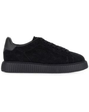 Hogan Volledig Zwarte Suède Sneakers - Blauw