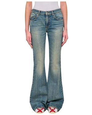 McQueen Stilvolle Blaue Bootcut Jeans Damen
