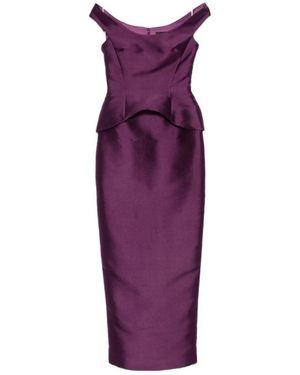 Solace London Kleedjes ,Paars ,Leer Pieta Maxi Jurk