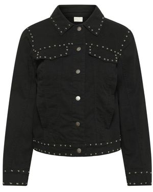 Kaffe Jassen ,Zwart ,Denim Denim Jassen
