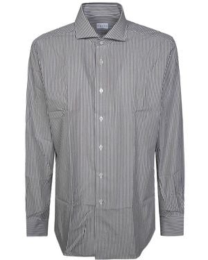 Xacus Camicia Classica Pari Pari Largo - Grau