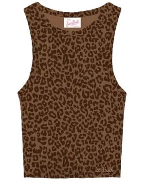 MC2 Saint Barth Sleeveless Tops - Brown