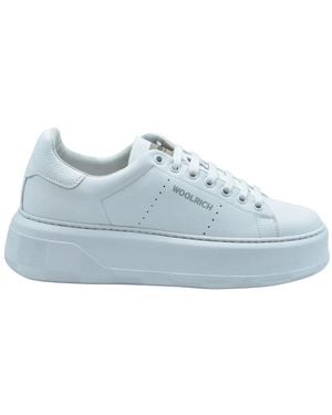 Woolrich Weiße Schnürschuhe Für Frauen - Blau